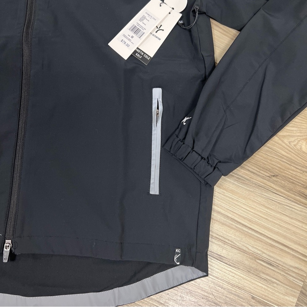 KENNETH COLE GOLF JACKET REFLECTIVE POLY STRETCH WINDBREAKER Mens Medium $79 NWT - Picture 3 of 6
